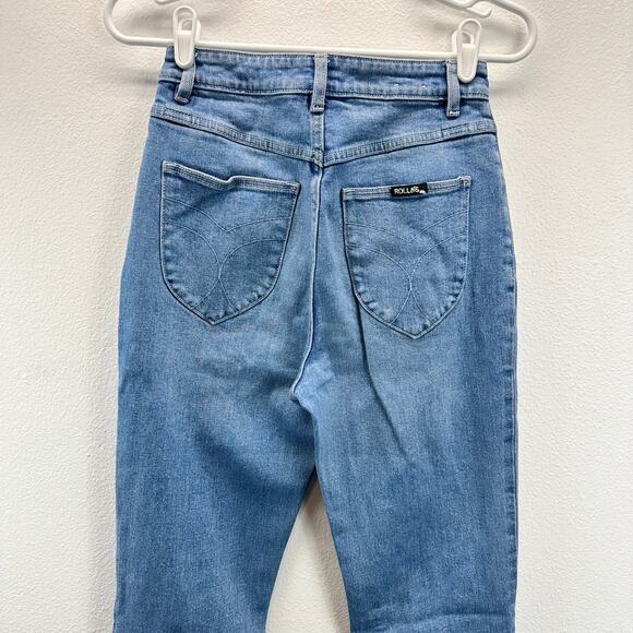 Rolla's Dusters High Rise Slim Jeans Busted Knees 26 - Picture 5 of 14